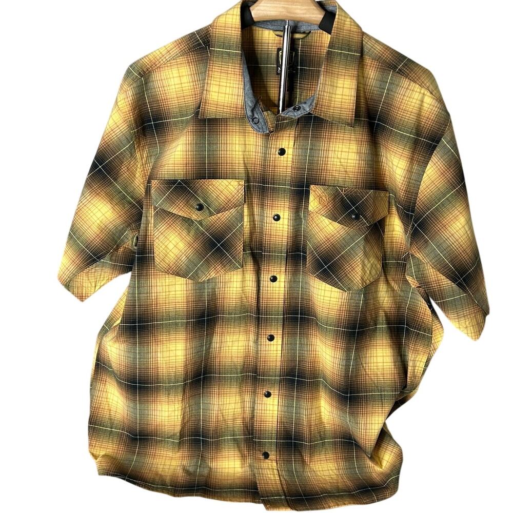 Noble Outfitters Mens sz xl Fullflexx Short Sleeve snap shirt